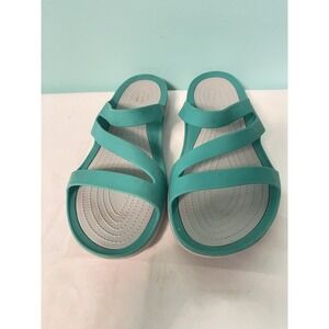 CROCS SIZE 11 SLIP‎ ON OPEN TOE SANDALS